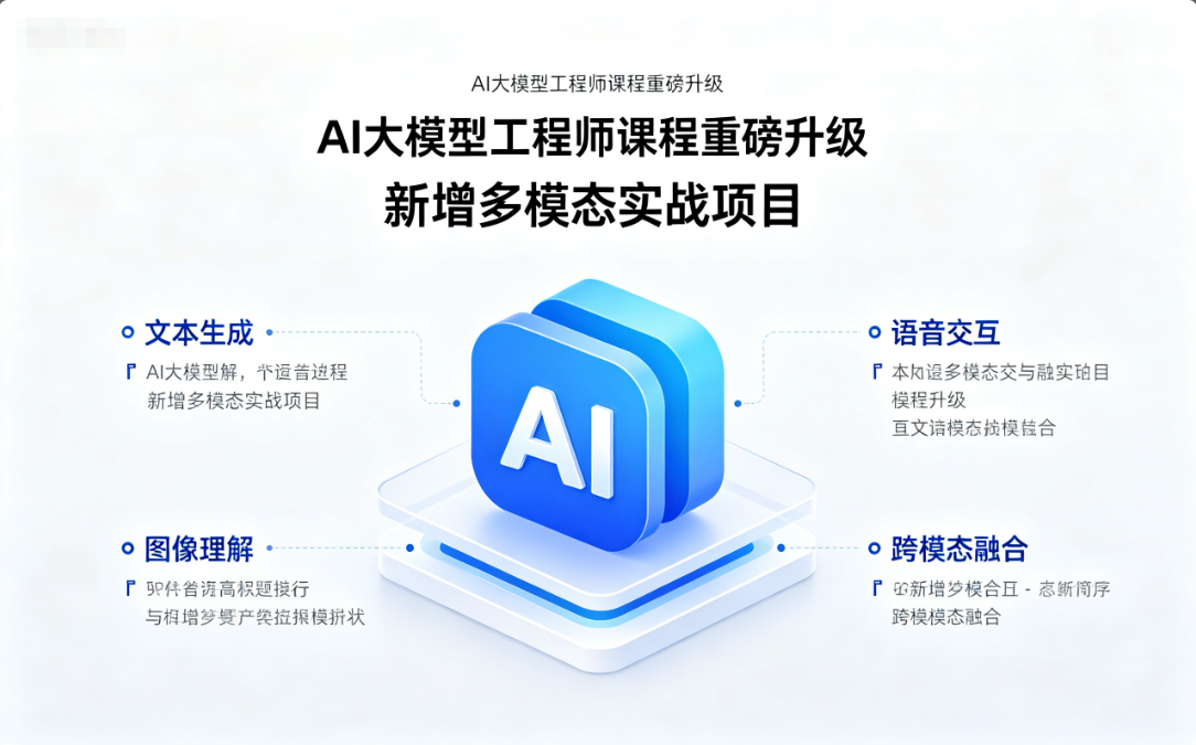 AI大模型工程师课程重磅升级，新增多模态实战项目