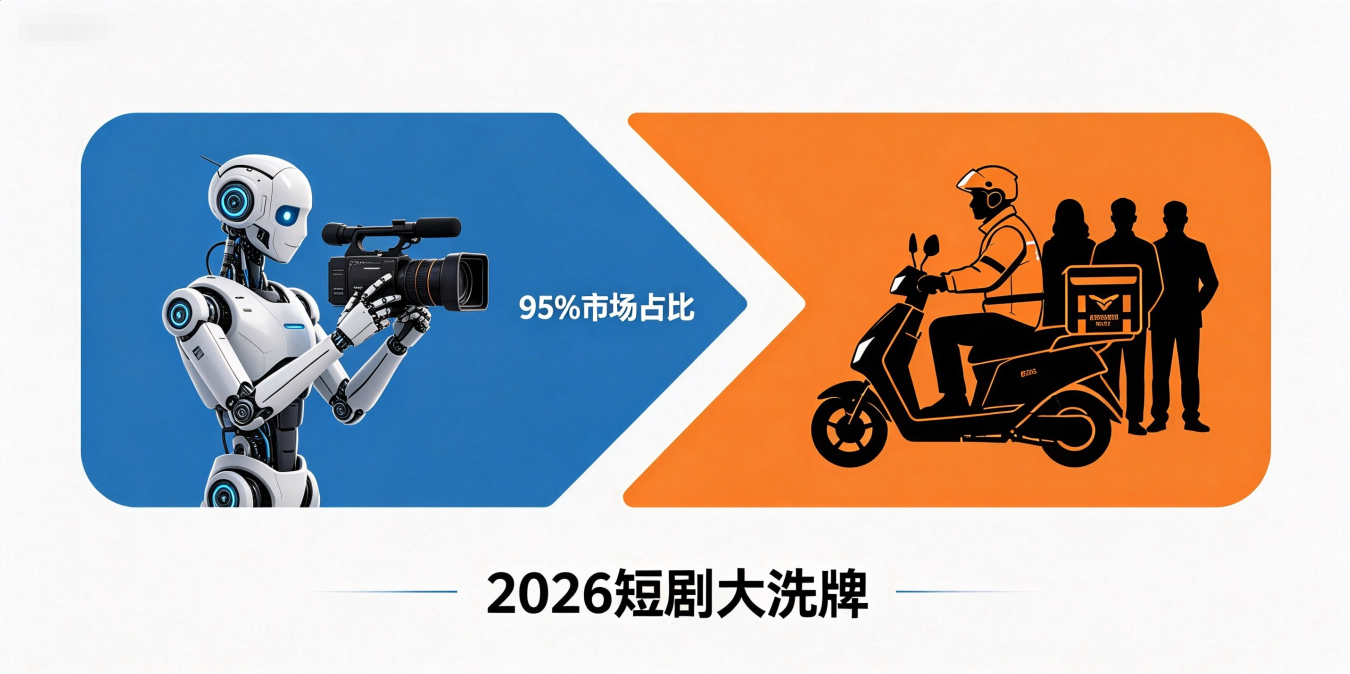群演转行送外卖：2026年短剧大洗牌，影视行业被AI接管