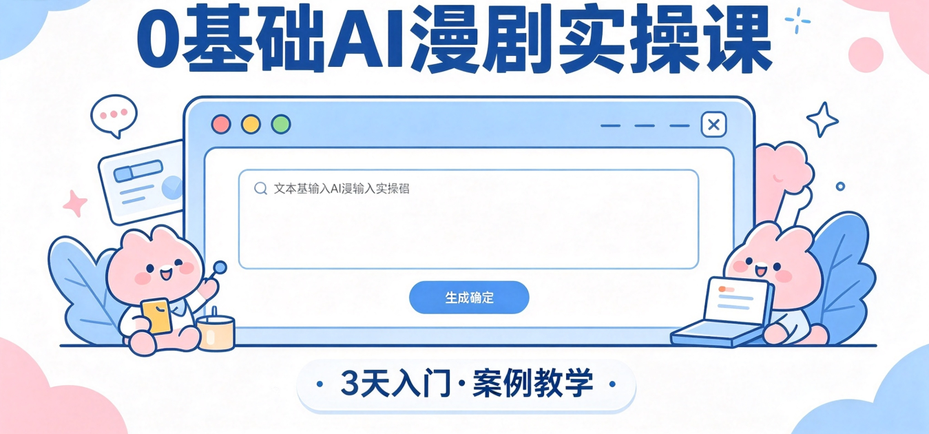0 基础 AI 漫剧实操课