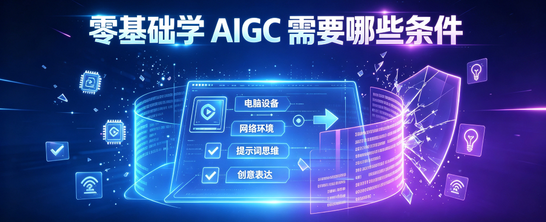 零基础学 AIGC  需要哪些条件