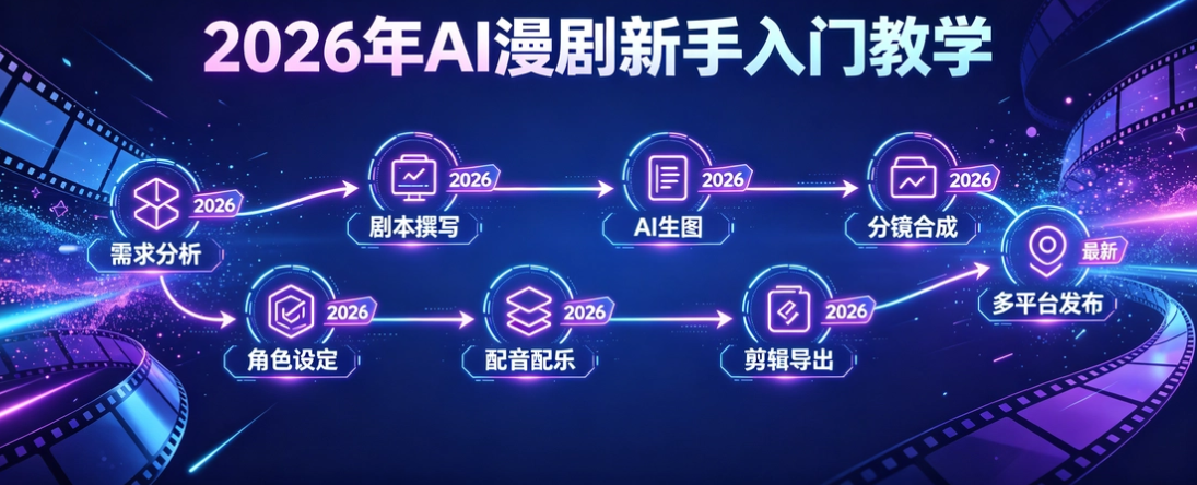 2026年AI漫剧新手入门教学：从零基础到出片的全流程拆解